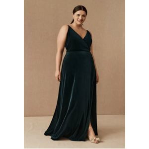 New BHLDN Jenny Yoo Andi Wrap Velvet Dress Size 10
